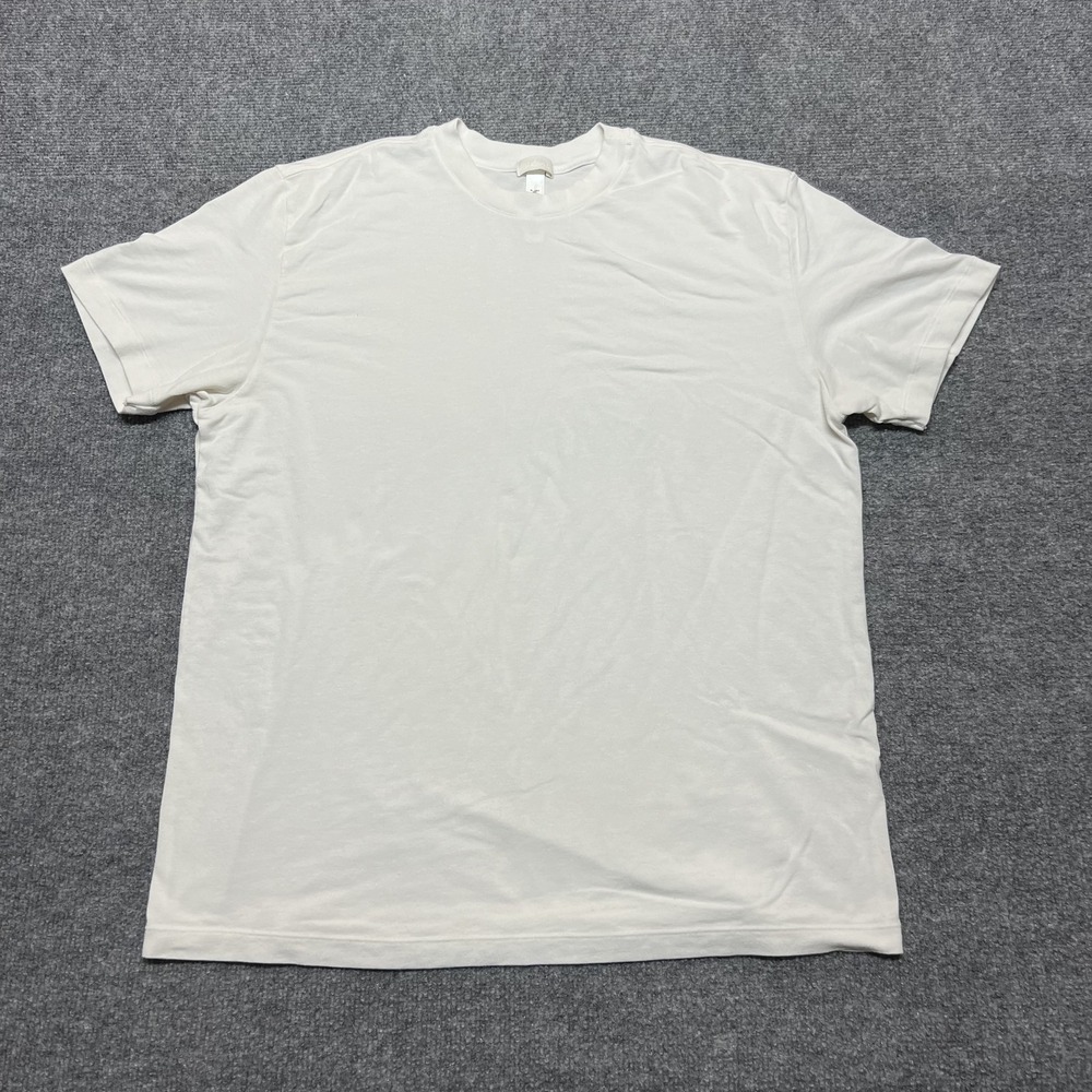 SKIMS Shirt Mens Medium White Solid Crew Neck Stretch Soft Modal Tee Top